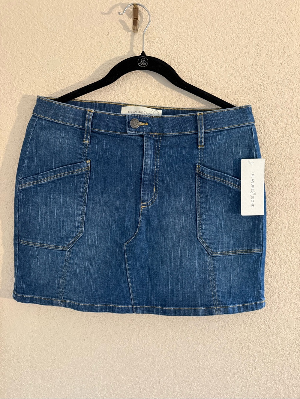 Treasure & Bond Classic Indigo Denim Mini Skirt